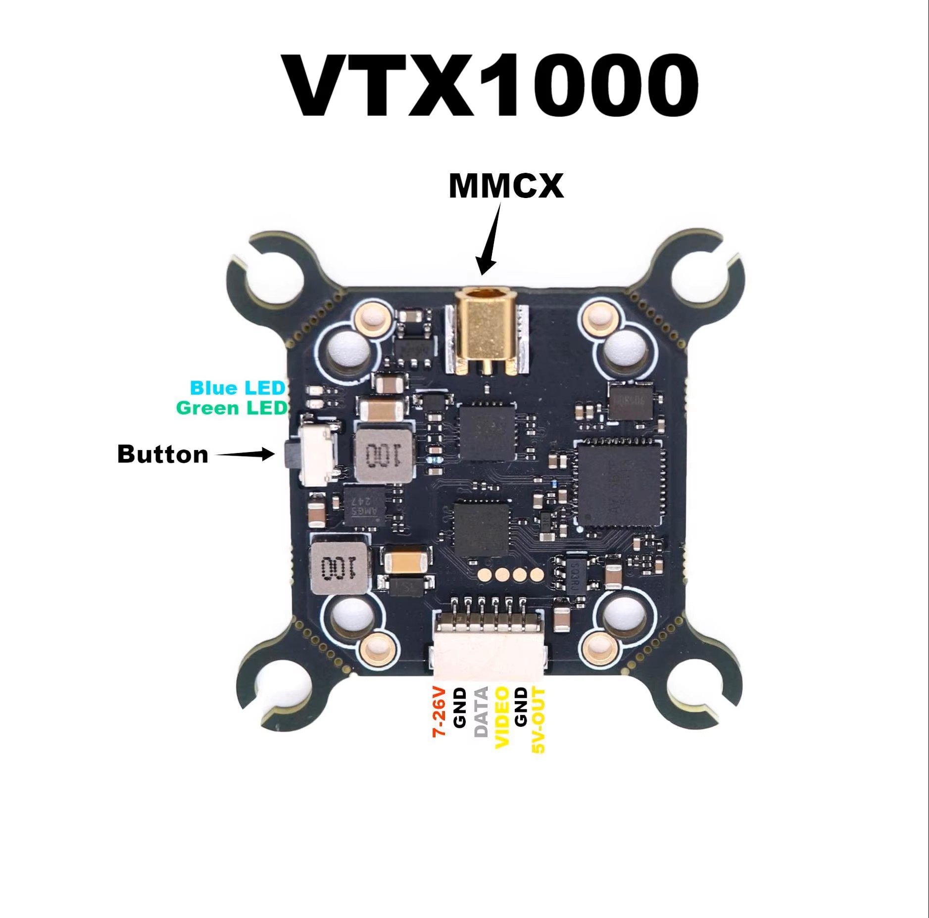 Geprc Rad Vtx 5.8G 2.5W - B-CUBE 5.8g vtx 800 1000 1600